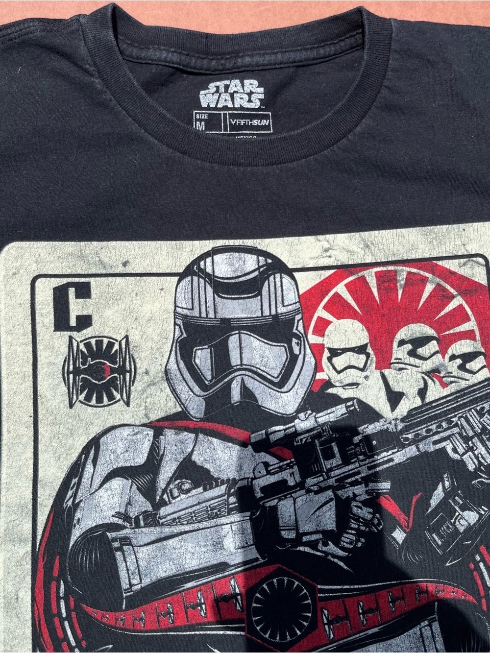 Star Wars Captain Phasma Graphic Tee Men Medium Black Fifth Sun Shirt - Picture 4 of 5